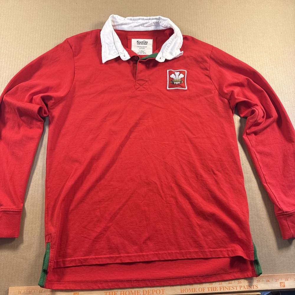 Wales KooGa Vintage Rugby Nations Shirt Long Sleeve Size XL